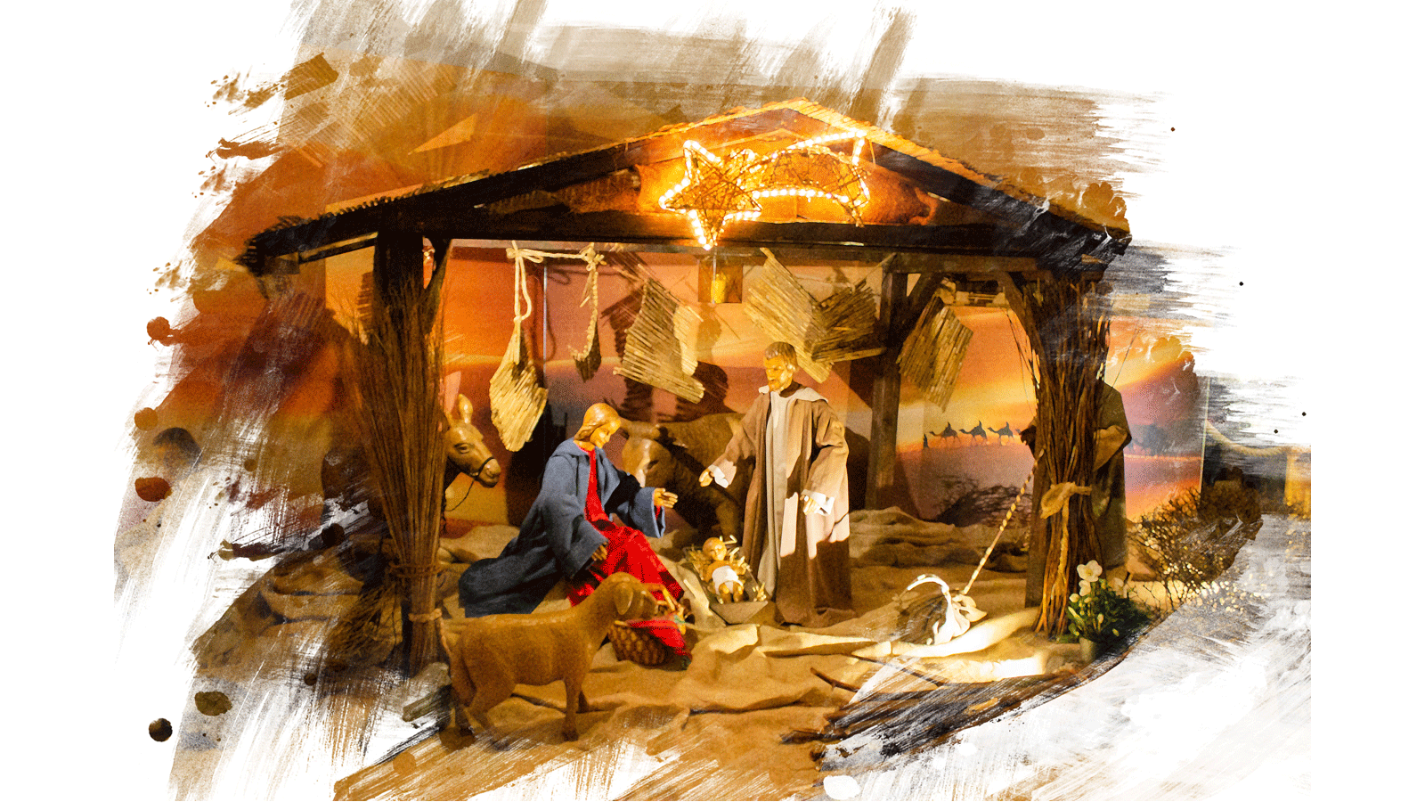 Krippe in der Kirche Herz Jesu Oberhausen Sterkrade aus dem J2022