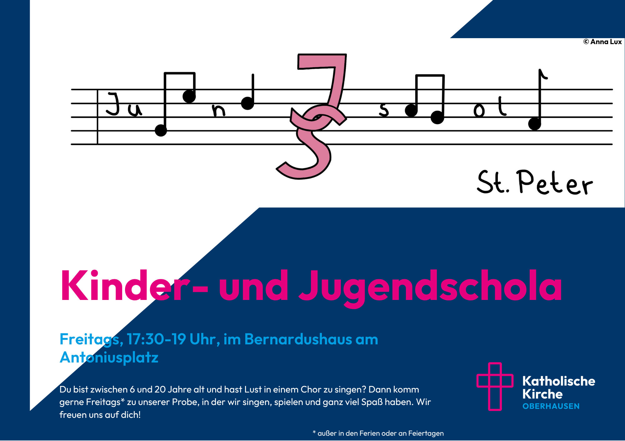 Werbeflyer der KInder- und Jugendschola St. Peter