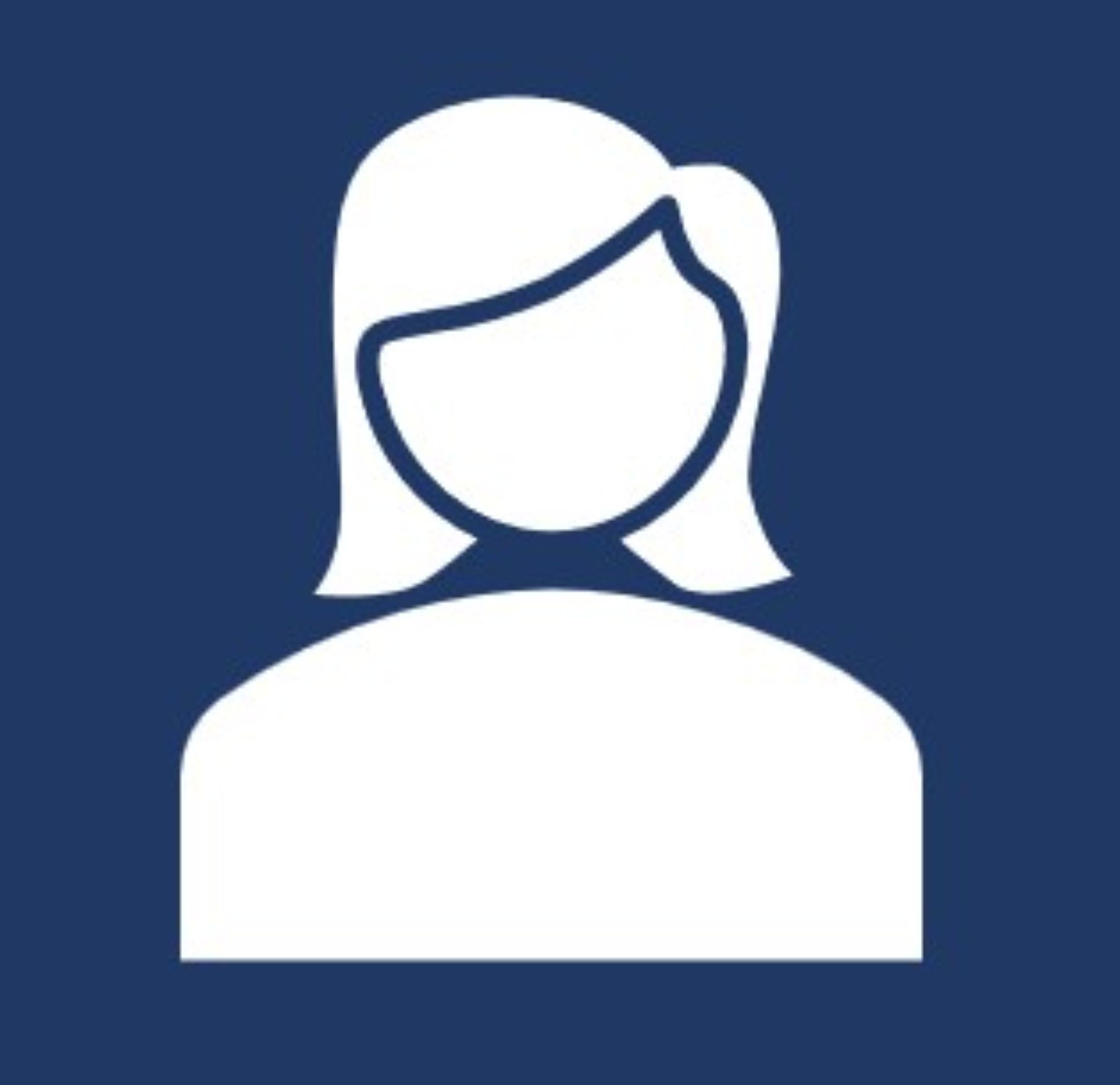 Piktogramm einer weiblichen Person als Platzhalter für ein Foto