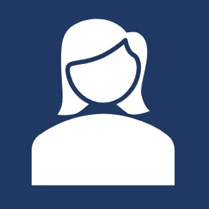 Piktogramm einer weiblichen Person als Platzhalter für ein Foto