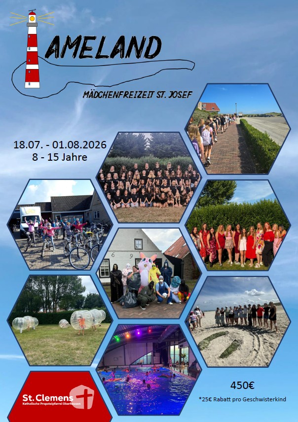 Logo der Ameland-Mädchenfreizeit 2026 St. Josef Schmachtendorf